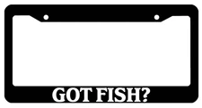 Black License Plate Frame Got Fish? Auto Accessory Novelty 2360