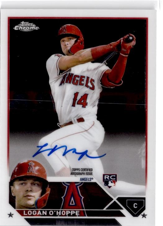 2023 Topps Chrome #RA-LO Logan O'Hoppe Rookie Autographs