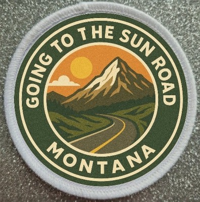 3 Zoll Going To The Sun Road Montana USA Bügelbild/Aufnähen Patch Abzeichen 
