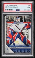 2005-06 Upper Deck Young Guns Henrik Lundqvist #216 PSA 9 MINT HOF 0c3