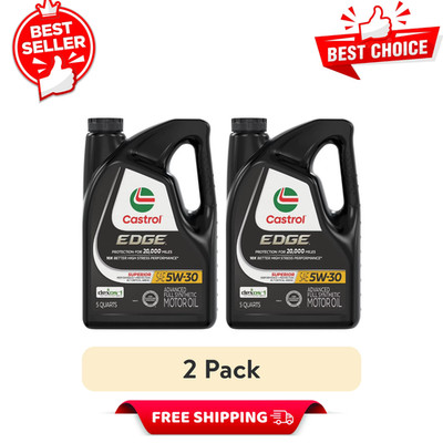 2 Pack Castrol EDGE 5W30 Full Synthetic Motor Oil 5 Quart Smooth Performance