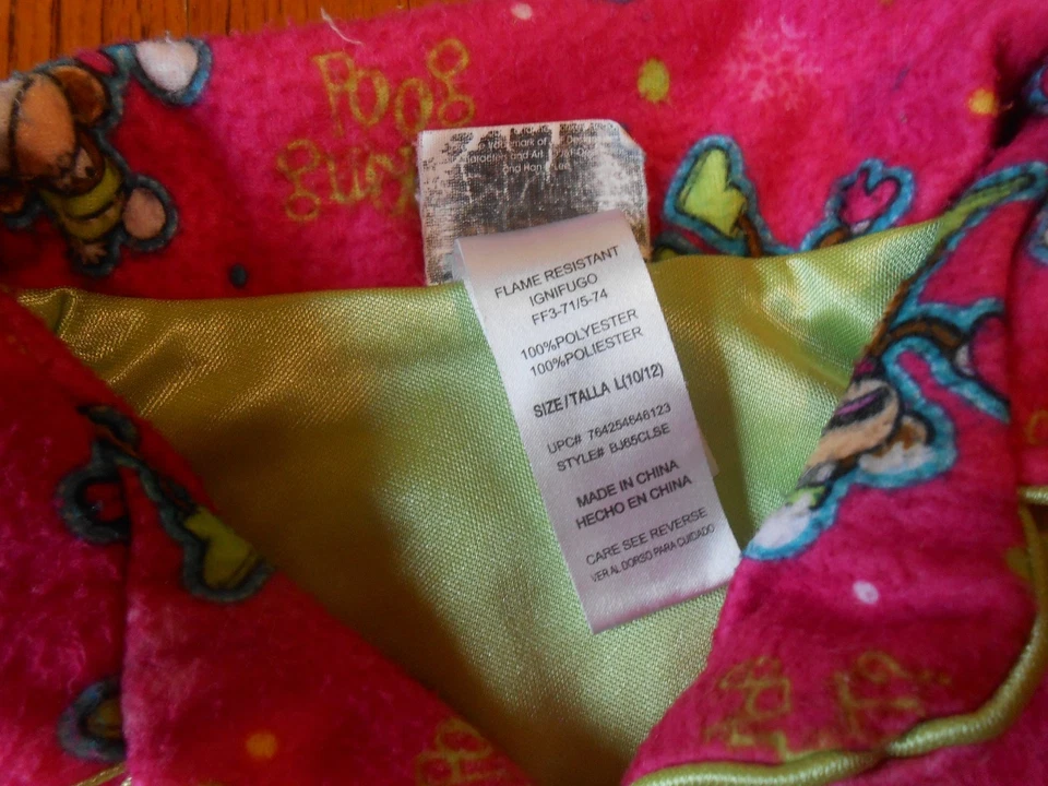 Original BOBBY JACK Girls 2 Pc Flannel Pajama Set Purple Size Large 10/12 - Image 3 of 4