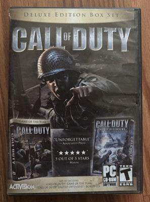 **WORKS** Activision Call of Duty Deluxe Edition Box Set PC + United Offensive