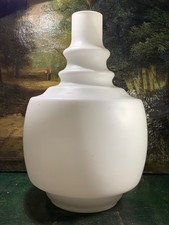 36 cm - Ancienne verrine abat jour en opaline pour suspension, type scandinave