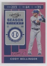 2020 Panini Chronicles Contenders Optic Pink Prizm 14/25 Cody Bellinger #10 0xi8