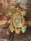 Black Forest Style Mechanical Wood Cuckoo Clock Animal Motif Analog Roman Numer… — photo 2