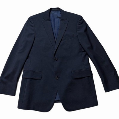 BOSS Hugo Boss Paolini 100% Virgin Wool Navy Blue Blazer 42R Office Minimalist