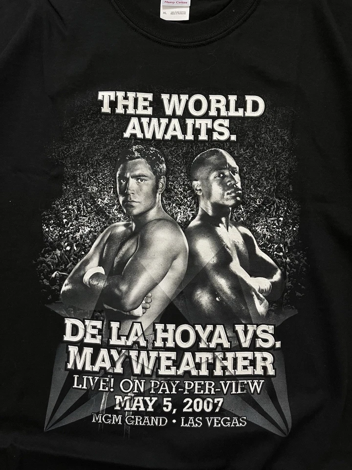 Oscar De La Hoya Vs Floyd Mayweather 2007 Shirt Boxing XL MGM Grand Las Vegas - Image 2 of 3