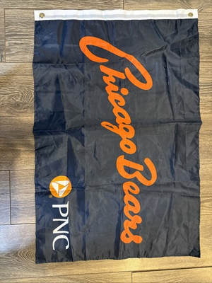 #ad Chicago Bears Banner Flag PNC Bank SGA 36quot; wide x 24quot; tall NFL $8.00
