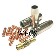 10 x Mig Tips, MB15 Mig Nozzle Tip Adaptor SIP Draper Clarke etc Compatible