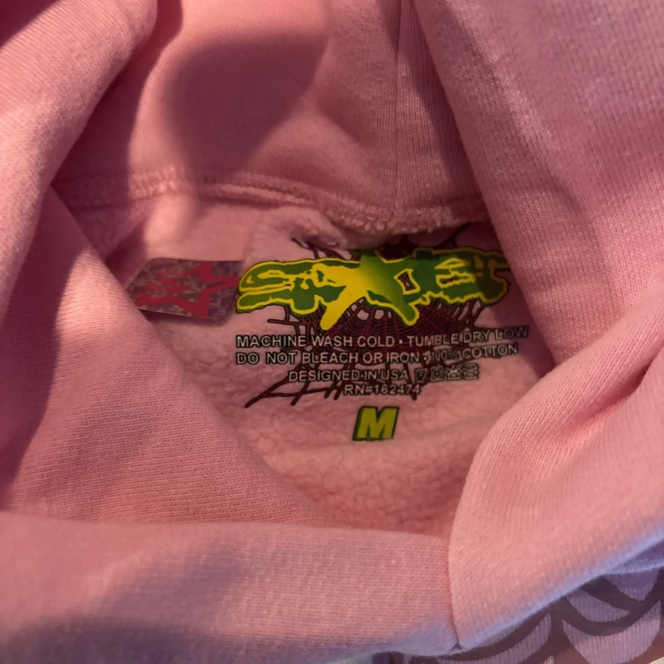 Sp5der Atlanta Pink Hoodie Size Medium - Image 2 of 2