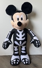 2012 Disney Mickey Mouse Halloween Door Porch Greeter Skeleton Plush Black