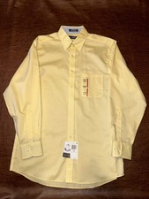 NWT’s MEN'S CHAPS Yellow Classic Fit SHIRT SZ LG 15-15.5 32/33 Twill Canary