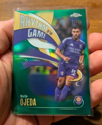 2026 Topps Chrome MLS Rhythm of the Game Martín Ojeda Orlando City Green 51/99