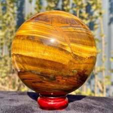 2.36LB Natural Rare Tiger Eye Crystal Ball Sphere Healing Gemstone Minerals