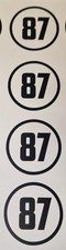 Race Vinyl RC 1/12 - 1/10 Nitro Electric Nummer 87 x 4 Aufkleber 6cm SCHWARZ