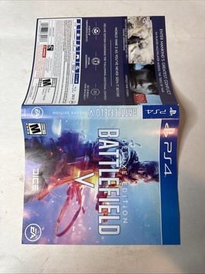 Battlefield V - Sony PlayStation 4 - Cover Artwork Only Authentic No Game