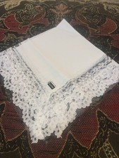 Vintage Lace Edge White Hankie Wedding Bridal   