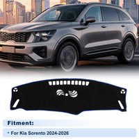 Dash Cover FüR Kia Sorento 2024-2026 O.Hud, Rutschfest, Schwarz/Blau