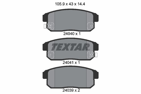 Bremsbelagsatz FÜR Nissan Maxima / Maxima QX V (A33) - Textar 2404001-image