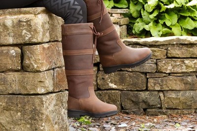 Brogini Pembroke Country Boots Tan EU Size 39 Wide Calf Width