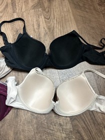 Lot of 4 Victoria's Secret Bras Adjustable Straps Solid Colors Size 34D
