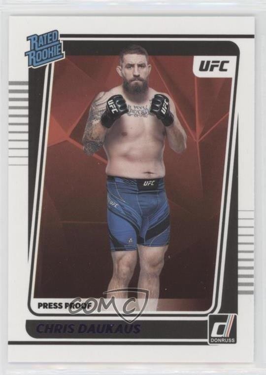 2022 Donruss UFC Rated Rookie Press Proof Silver Chris Daukaus #211 0b5q
