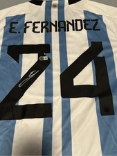 Enzo Fernandez Signed Argentina Soccer Jersey #24 with Beckett Witness