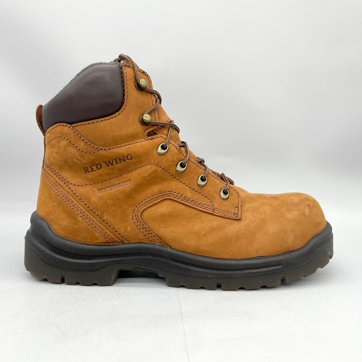 Red Wing Womens 10 King Toe Work Boots Brown Leather Steel Toe Safety Shoes