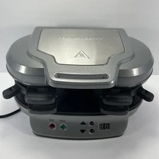 Hamilton Beach 25490 Grey Dual Breakfast Sandwich Maker With Timer Tested Good
