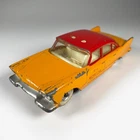 Vintage ~1960-64 DINKY TOYS #265 PLYMOUTH PLAZA TAXI Red Orange England Toy Car