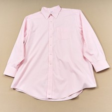 Brooks Brothers Pink Dress Shirt 18 4/5 Non-Iron Regular Fit Button Up 346