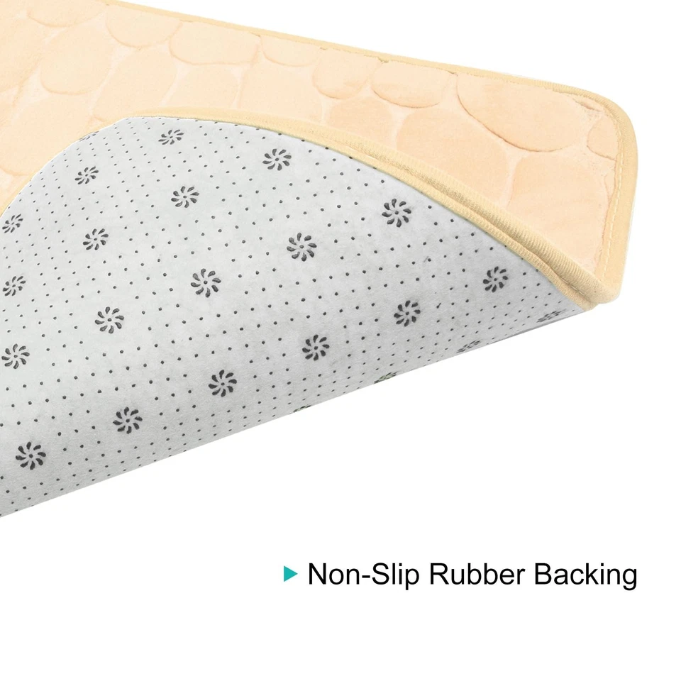 Коврик для ванной 23,62 дюйма x 15,74 дюйма из кораллового флиса коврик для ванной светло-коричневый - Изображение 4 из 4