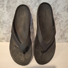 CROCS Black Kadee ll Womens 11 Toe Post Flip Flops Sliders Beach Sandals  Thongs