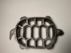 VTG JAPANESE ORNATE CAST IRON TURTLE-SHAPED FLOWER FROG — photo 4