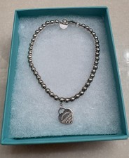 Tiffany  Co Sterling Silver Return to Tiffany Heart Tag Bead Bracelet NEW