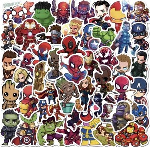 50PCS Stickers Marvel The Avengers Luggage Phone Laptop Fridge Notebooks 