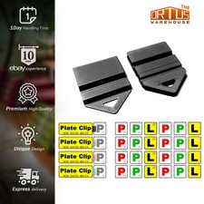 Clip It On P Plate Clips Car Number Licence Plate: 2 Piece P/L +2 Clips Set