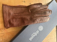 Shibumi Firenze Peccary Leather Gloves Size 7 1/2-8