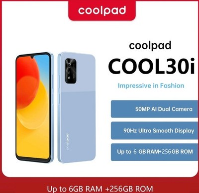 Coolpad 30i, Android 13,  Color Blue, CPU:G37, 6+128GB, 6.56' HD+