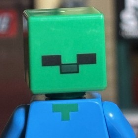 Lego Minecraft Zombie With Pearl Gold Legs From Set 21137.