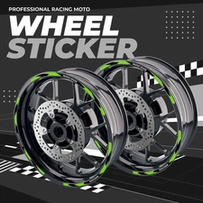 Green 17'' Rim Wheel Sticker Decal Strip Tape R01B For Triumph Daytona 1200 -MC