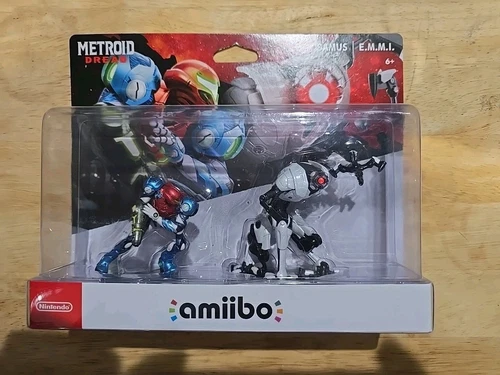Nintendo amiibo Metroid Dread - Samus and E.M.M.I. Figures (2 Pack Set)! New!