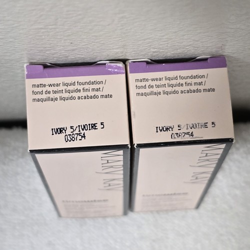 New Mary Kay Timewise Matte Wear Liquid Foundation Ivory 5 #038754 1 Fl Oz X 2 - Picture 2 of 5