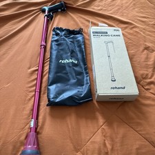 All Terrain Walking Cane for Men Women, Lightweight, Foldable, Adjustable, Sho