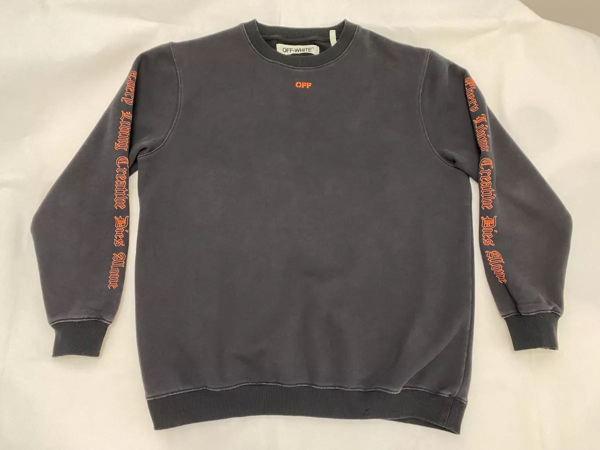 Off White x VLONE Every Creative Dies Alone Crewneck Sweatshirt Black Medium