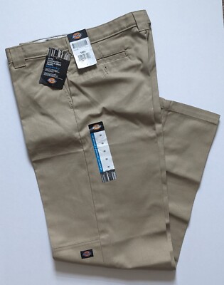 Dickies Boys Tan Relaxed Fit Double Knee Flexwaist Pants Size 18