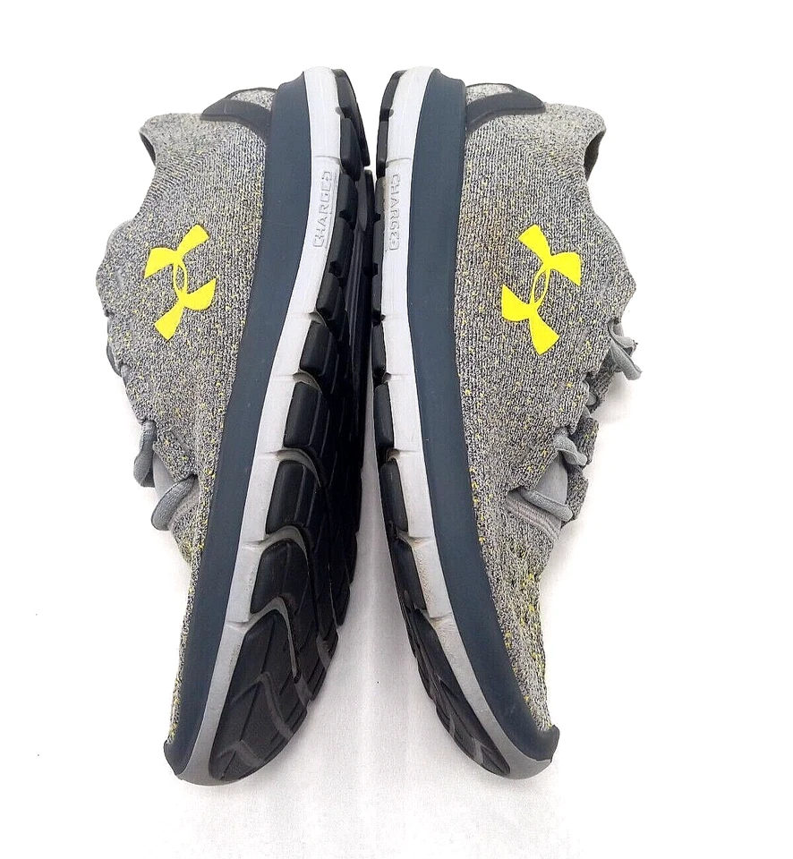 Under Armour Women's Size 10.5 Charged Running Shoes Gray/Neon Yellow Lace-Up - Image 4 of 4