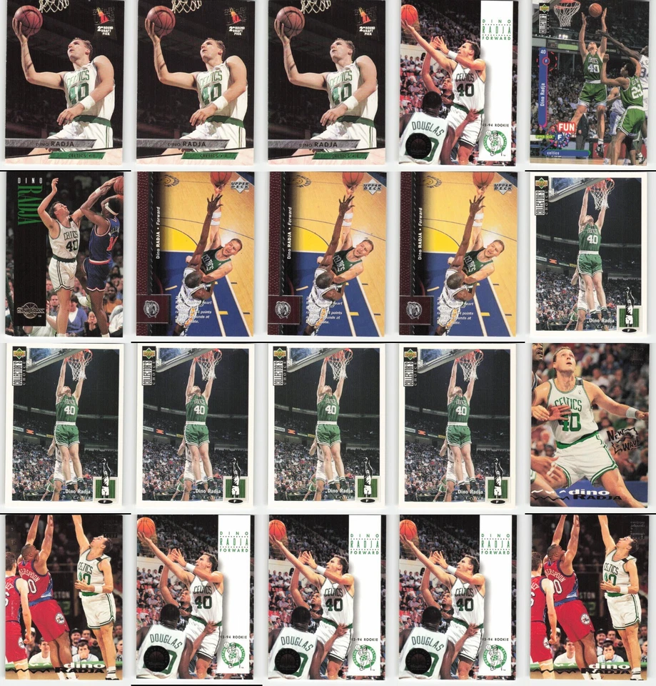 (100) Лот баскетбольных карточек Dino Radja коллекция вставок в базу НБА - Изображение 4 из 4