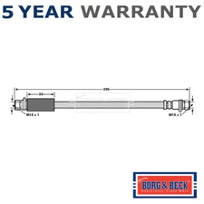 Borg & Beck Rear Brake Hose Fits Rover 25 200 Streetwise Cdv MG ZR Express